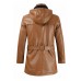 HOODED LEATHER JACKET