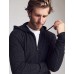 Cashmere Wool Full Zip Hoodie - Charcoal Marl